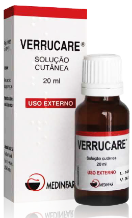 Verrucare , 5 mg/ml + 100 mg/ml Frasco 20 ml Sol cutan