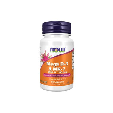 Now vit D-3 5000 + vit mk7 180mcg 60caps