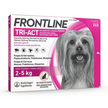 Frontline Tri-Act Xs Sol Cao 2-5kg 0,5ml X3