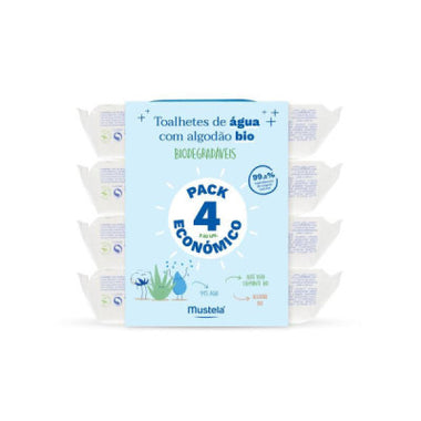 Mustela Toalhetes Agua Algod Bio Pack4