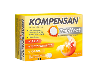 Kompensan Trieffect , 340 mg + 30 mg Blister 60 Unidade(s) Comp chupar