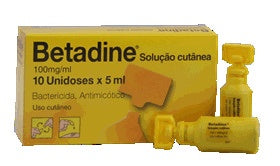 Betadine, 100 mg/mL-5 mL x 10 sol cut