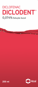 Diclodent, 0,74mg/mL-200mL x 1 sol bucal frasco
