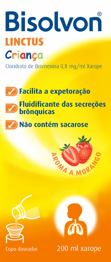 Bisolvon Linctus Criança, 0,8 mg/mL-200mL x 1 xar mL