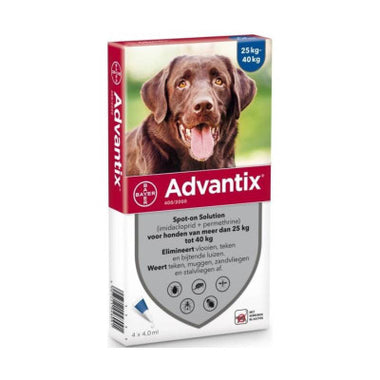 Advantix Cao Sol Uncao 4mlx4 +25kg, 400/2000 mg sol unção punctif VET
