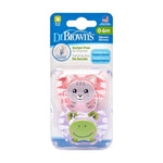 Dr Browns Prevent Chup Anim Girl Sil 0-6mx2