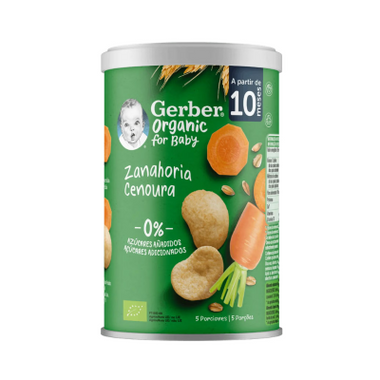 Gerber Org Grain&Grow Puffs Cenoura 35G,   x 1