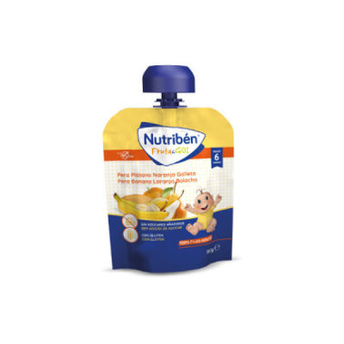 Nutriben Fruta Go Pure Pera/Bana/Lar/Bol90g
