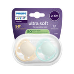 Philips Avent Chup Eco UltSoft 0-6M X2,